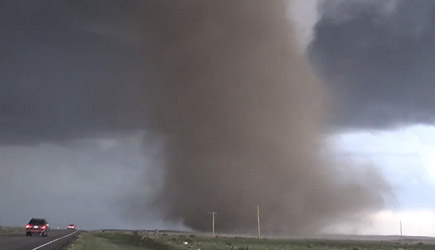 Extreme Up-Close Video Of A F2 Tornado
