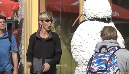 Best Of The Scary Snowman Prank, Freaky