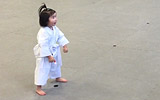 3 Year Old Taekwondo White Belt Recuting Student