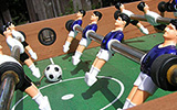 Garbage Collectors Stop To Play Foosball (Table Football)
