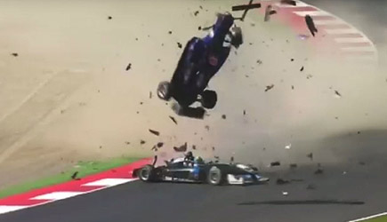 Incredible Formula 3 Crash