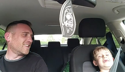 Dad And Son Sing Frank Sinatra In The Car