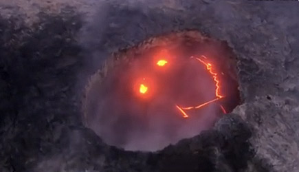 Kilauea's Lave Smile, Vulkaan, Lava, Hawaï, Hawaii