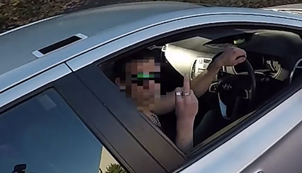 Asshole Driver Meets Karma, Motorbike, Wallet, Finger