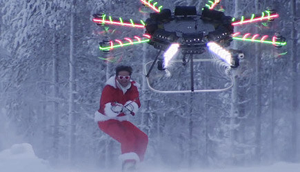 Casey Neistat - Human Flying Christmas Drone