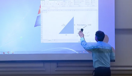 Math Professor Projector Screen Prank
