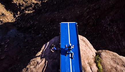 Devin Supertramp - Slip & Slide Off 500 Foot Cliff