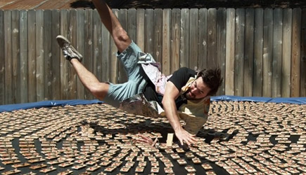 The Slow Mo Guys - Diving Into 1000 Mousetraps