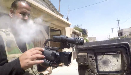 One Lucky Iraqi Journalist - Sniper GoPro Hit, Ammar, Alwaely