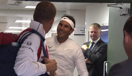 Wimbledon 2017 - Rafael Nadal Head Bump