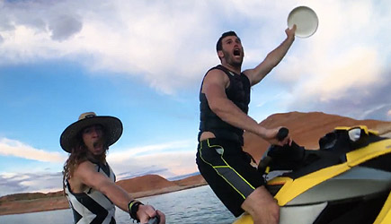 Frisbee Water Trick Shots With Brodie Smith