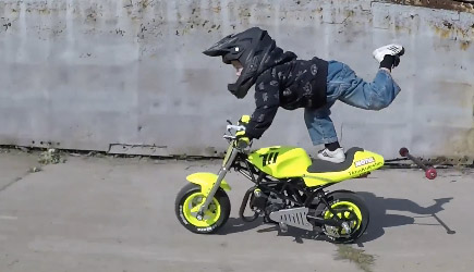 3 Year Old Motorcycle Stunt Driver