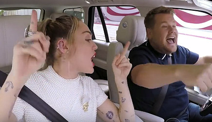 James Corden Carpool Karaoke With Miley Cyrus