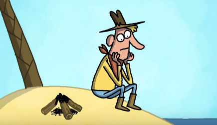 Cartoon-Box #59 - Stuck On A Deserted Island