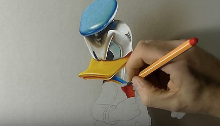 Marcello Barenghi - Drawing 3D Donald Duck