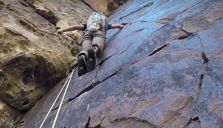 Climber Passed by Free Solo Climber