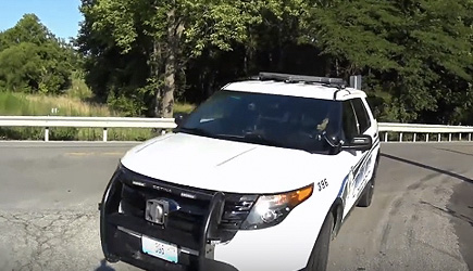 Cop Distracted By Phone Hits Cyclist