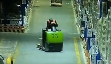 Sleepy Forklift Fail