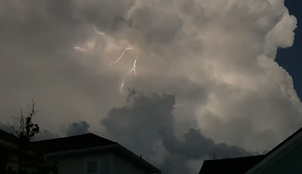 Cray Lightning Storm In Florida