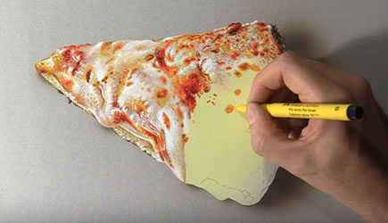 Marcello Barenghi - 3D Pizza Drawing